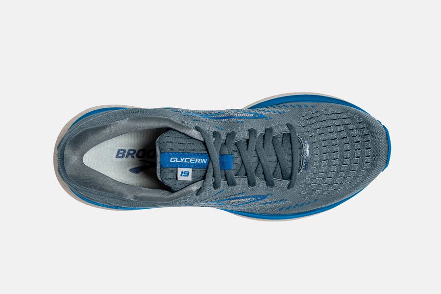 Brooks Glycerin 19 Road Löparskor Herr - Grå/Blå - 5046-BKSCY